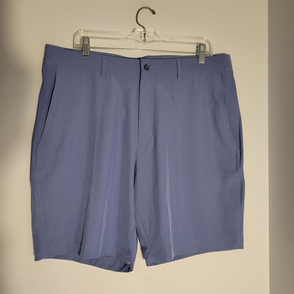 Walter Hagen Performance 11 Blue Mens Shorts with Non-Slip Elastic Waist Size 36